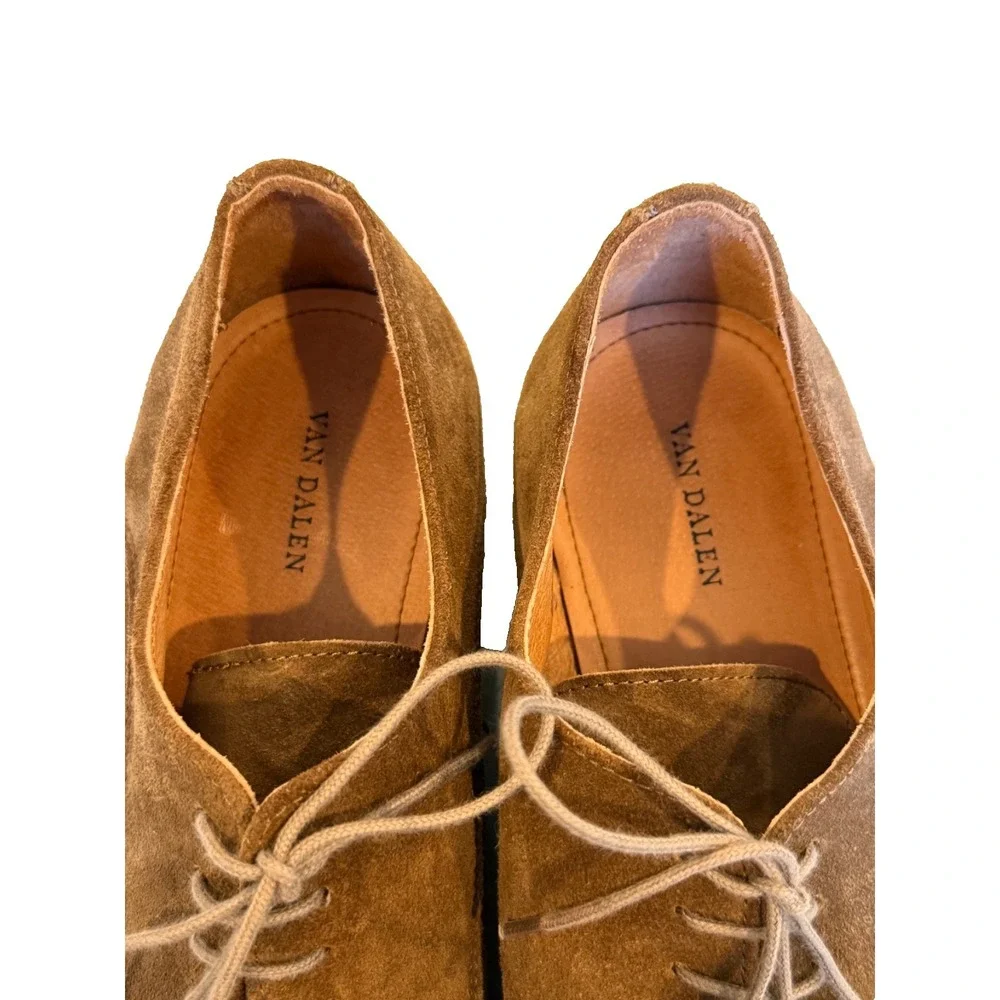 Van Dalen - Men's Brown Suede Oxford Shoes; Made in Portugal; EU 46; US 12
